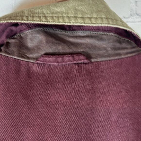 Timberland Weathergear Mens Burgundy Canvas Barn Chore Coat Jacket Size L Large - Picture 5 of 13